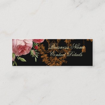 Blenheim Rose  Noir Mini Business Card by WickedlyLovely at Zazzle
