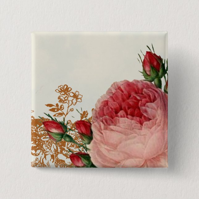 Blenheim Rose - Summer Sky - Button (Front)