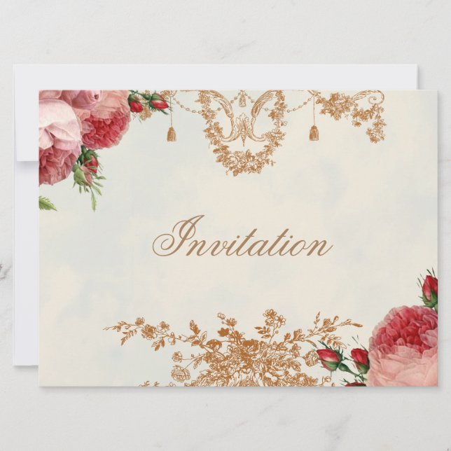 Blenheim Rose - Summer Sky Landscape Invitation (Front)