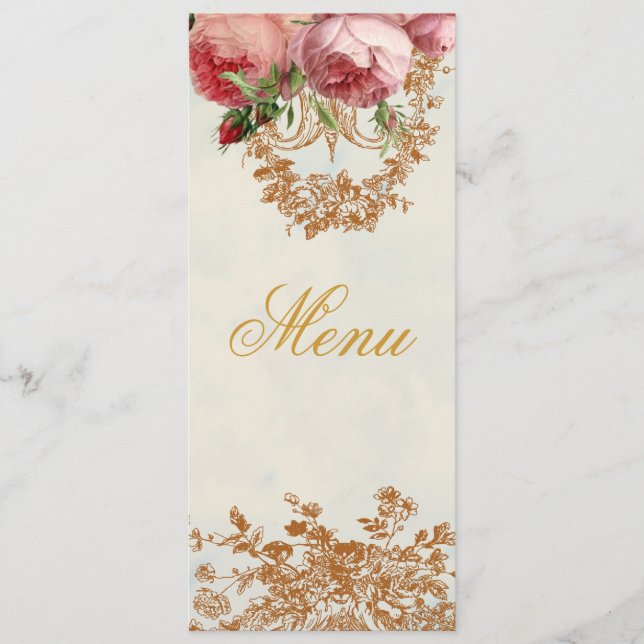 Blenheim Rose - Summer Sky - Menu (Front)
