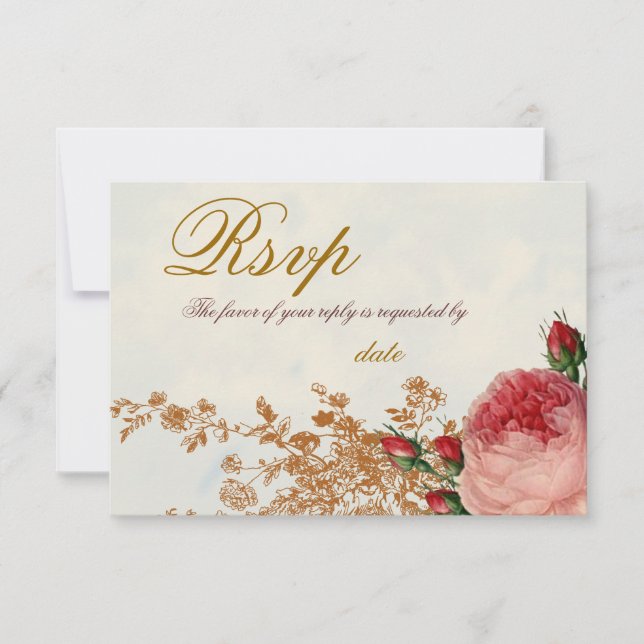 Blenheim Rose - Summer Sky RSVP Card (Front)