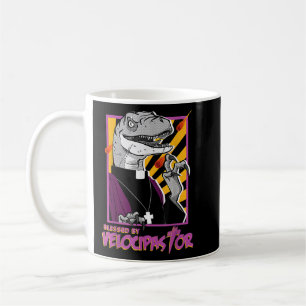 Bless By Velocipastor, Cool Dinosaur Parish Priest Coffee Mug