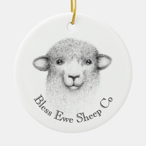 Bless Ewe Ornament _ Romney Lamb