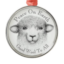 Bless Ewe Ornament - Romney Lamb