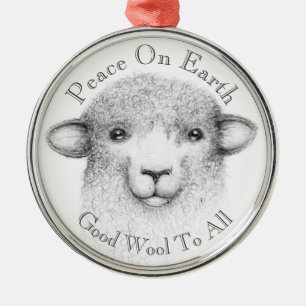 Bless Ewe Ornament - Romney Lamb