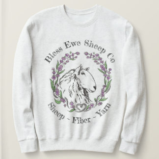 Bless Ewe Sheep Co - Lavender Sheep Logo T-Shirt Sweatshirt