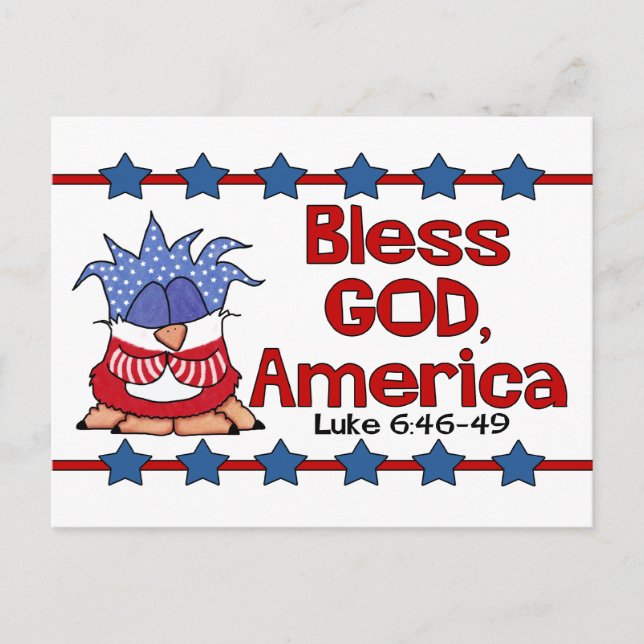 Bless God, America Postcard (Front)