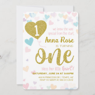 Bless Her Little Heart First Birthday Invitation