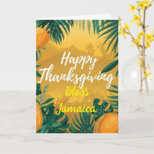 Bless Jamaica thanksgiving Card