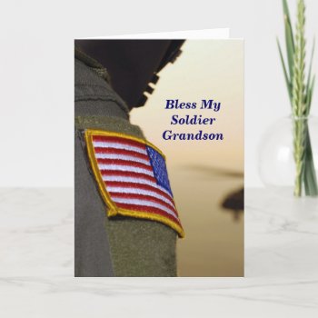 Bless My Soldier Grandson Prayer Card by heavenly_sonshine at Zazzle