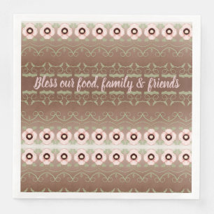 Bless Our Food Family And Friends Paper Dinner Napkins