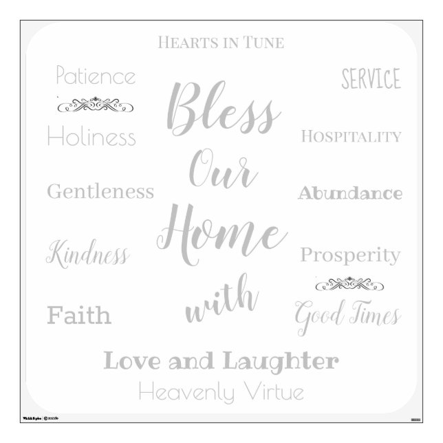 Bless Our Home Wall Decal-Tranceparency Decal (Front)