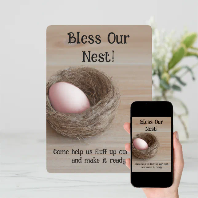 Bless Our Nest, Nesting Party Invitation Zazzle