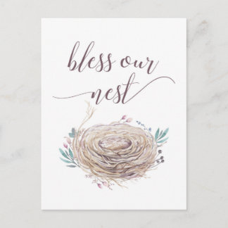 Bless Our Nest - Rustic, Boho Chic Design Postcard