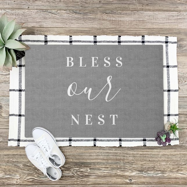 Bless Our Nest Rustic Gray Doormat (Creator Uploaded)