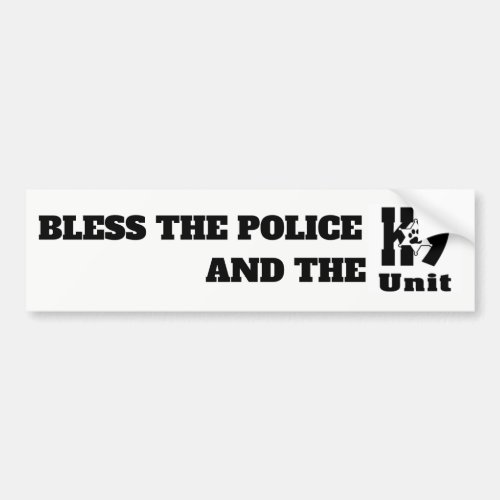 BLESS POLICE  THE K9 UNIT BUMPER STICKER
