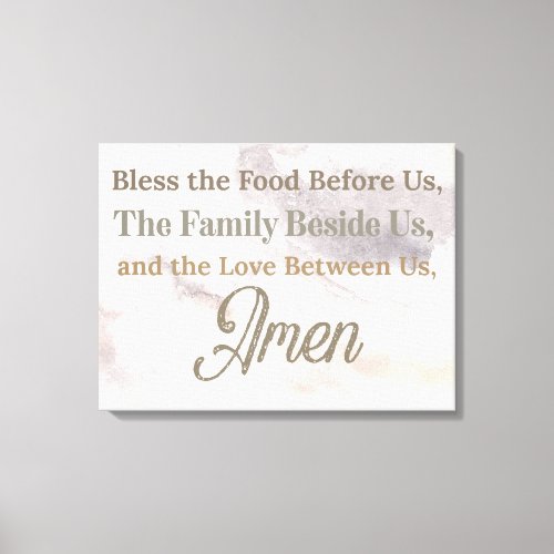Bless The Food Before Us Stretched Canvas Print