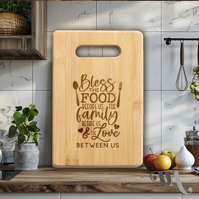 Bless the Food Blessing  Engraved Cutting Board (Creator Uploaded)