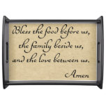 Bless The Food Large Serving Tray at Zazzle
