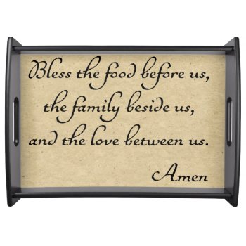 Bless The Food Large Serving Tray by KitchenShoppe at Zazzle