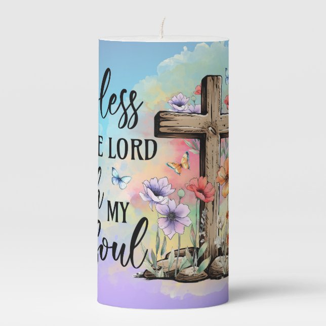 Bless The Lord Christian Candles Decoration (Front)