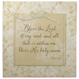Bless the Lord O My Soul Cloth Napkin