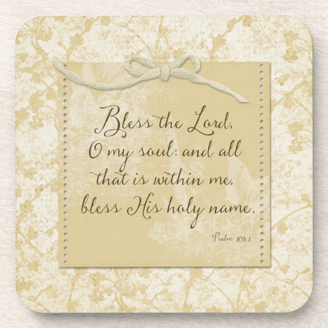 Bless the Lord O My Soul Drink Coaster (Front)