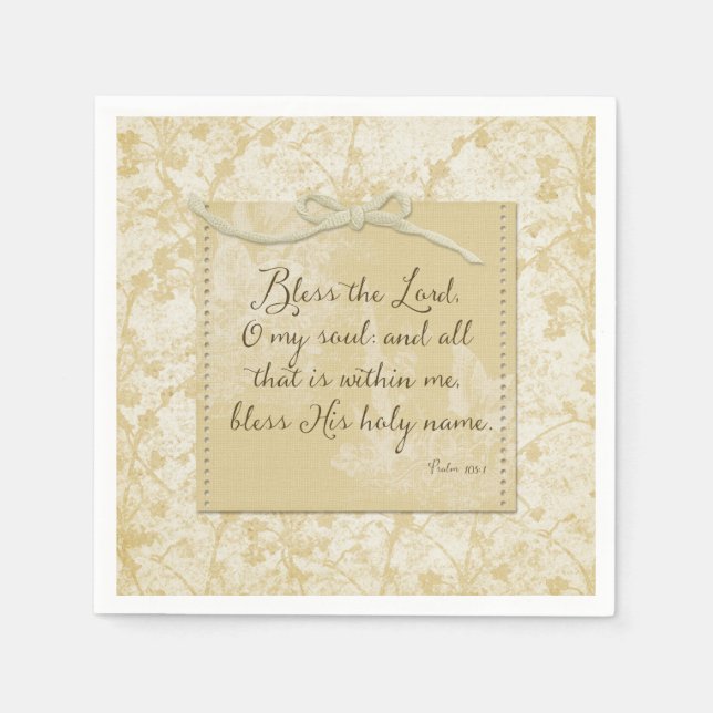 Bless the Lord O My Soul Napkins (Front)