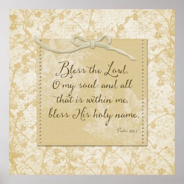 Bless the Lord O My Soul Poster (Front)