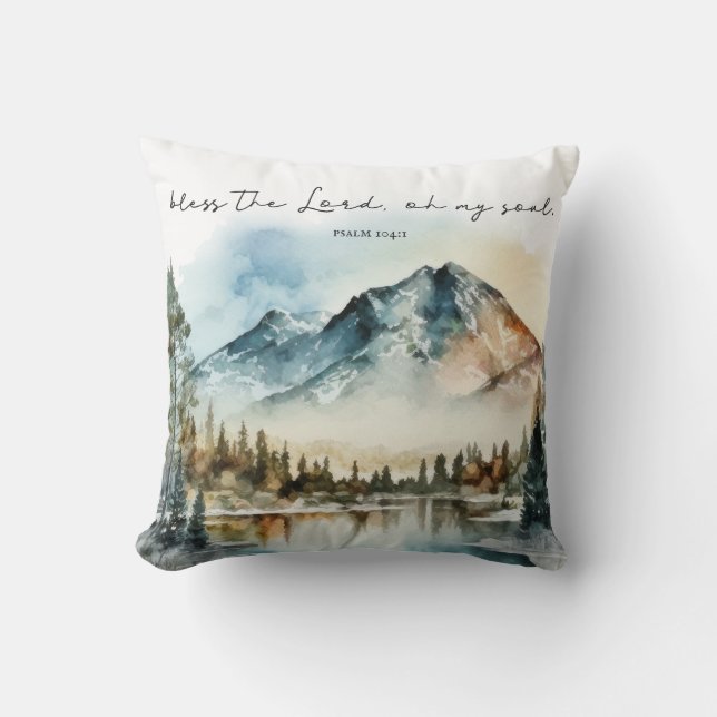 Bless the Lord, oh my soul, Psalm 104:11 Throw Pillow (Front)