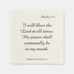 Bless The Lord Paper Napkins