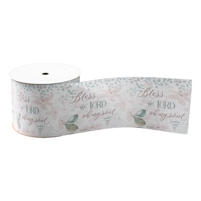 Bless the Lord - Ps 103:1 Grosgrain Ribbon (Spool)