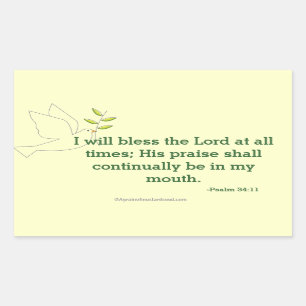 Bless The Lord Rectangular Sticker