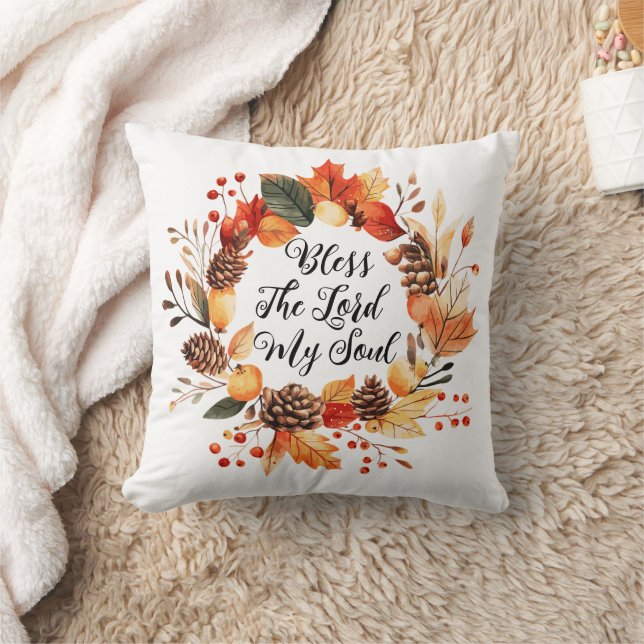 Bless The Lord  Throw Pillow (Blanket)