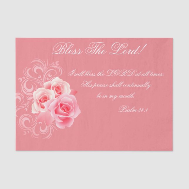Bless The Lord! Tissue Paper (Front)