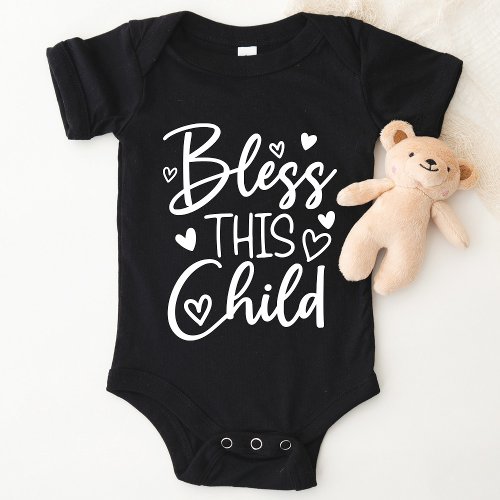 Bless This Child Baptism Religious Baby Kid Shirt
