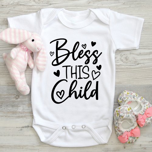 Bless This Child Christian Baby Bodysuit Kid Shirt