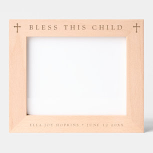 Bless This Child Religious New Born Engraved Frames