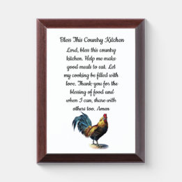 Bless This Country Kitchen Plaque