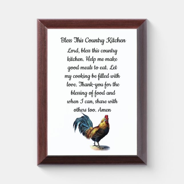 Bless This Country Kitchen Plaque (Vertical)