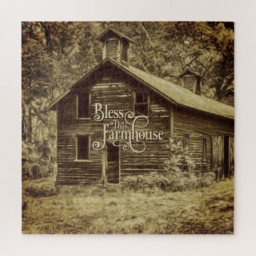 Bless This Farmhouse Vintage Jigsaw Puzzle