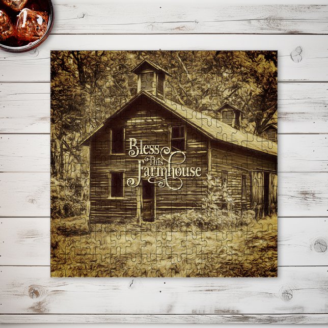 Bless This Farmhouse Vintage Jigsaw Puzzle (Creator Uploaded)