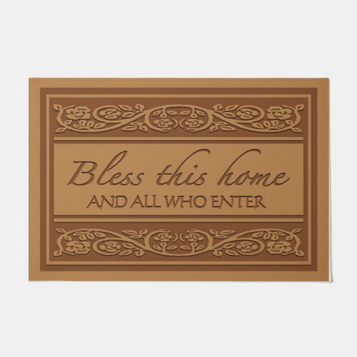 Bless This Home And All Who Enter Door Mat