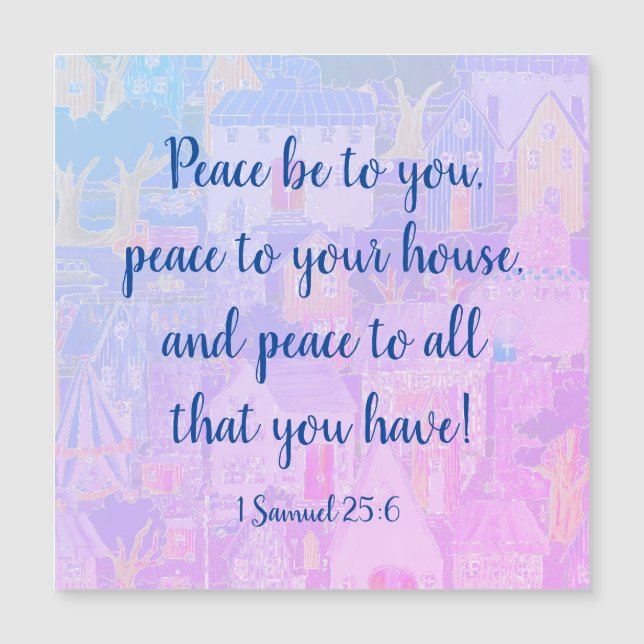 Bless this Home Bible Scripture Houses Background (Front)