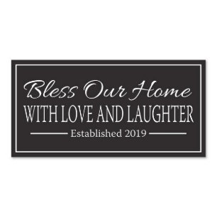Bless This Home Charming Black Wall Sign