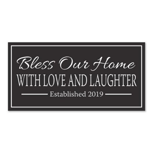 Bless This Home Charming Black Wall Sign (Front)