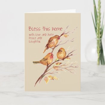 Bless This Home Congratulations On New Home Card by christianitee at Zazzle