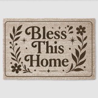 Bless This Home Fiber Doormat