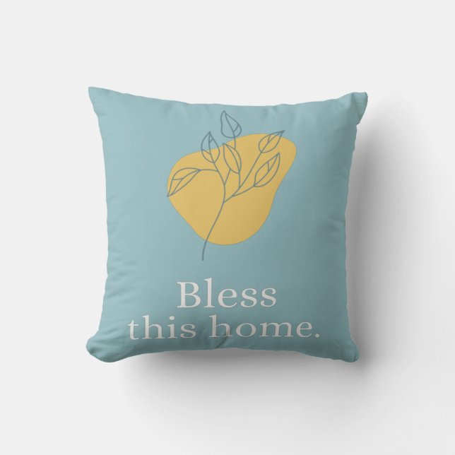 Bless  this home throw pillow (Front)