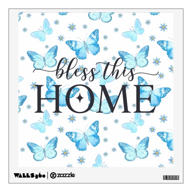 Bless This Home Wall Decal (Front)